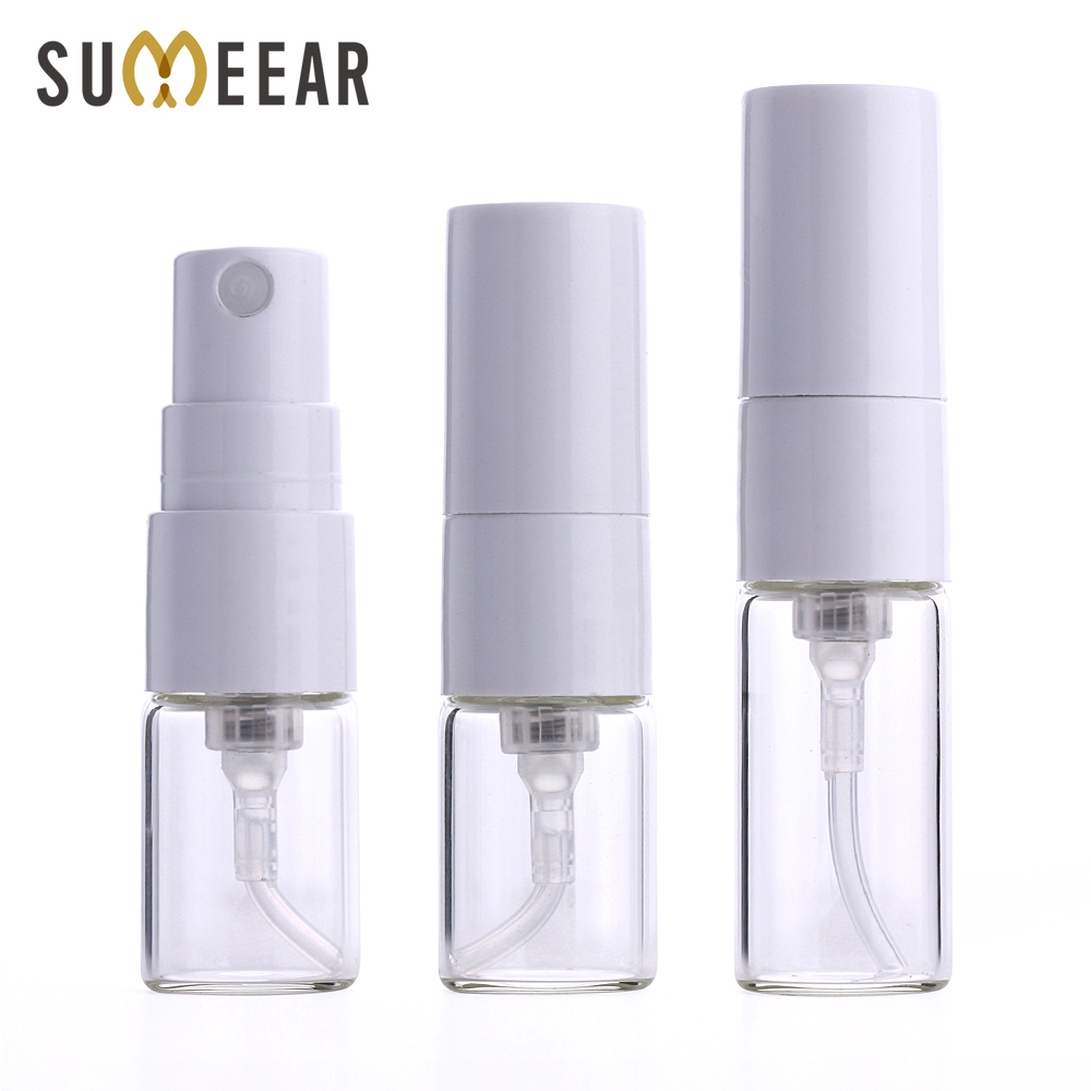 Fragrance Atomizer Pump - Mini bouteille de parfum blanche rechargeable,